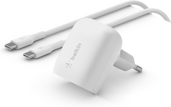 Belkin BoostCharge USB-C Wall Charger 20W, USB-C PD certified with PPS + 1M USB-C to USB-CCable
