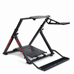 Qvwzd Racing Wheel Stand Foldable Height Adjustable Steering Wheel Stand Portable Racing Simulator Cockpit Metal Frame Universal Fit for Logitech G29 G920 G923 G27 G25 Thrustmaster T300RS T248 T150 T500 Xbox PS4 PS5 PC Square Tube Stand With Chair Slot