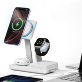 ESR 100W 6-in-1 GaN Charging Station with CryoBoost, Compatible with MagSafe Charger Stand, Magnetic Wireless Charger for iPhone 17e/17/16/15/14/13/12, Apple Watch, AirPods Pro/3/2, Classic White