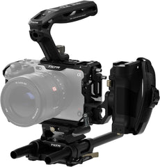 Camera Cage Pro Kit Compatible with Sony FX3/FX30 V2 | Includes Cage, Top Handle, Advanced Side Handle, Baseplate, and More | NATO Rail, Cold Shoe, 1/4"-20 and 3/8"-16 | TA-T16-C-B Black