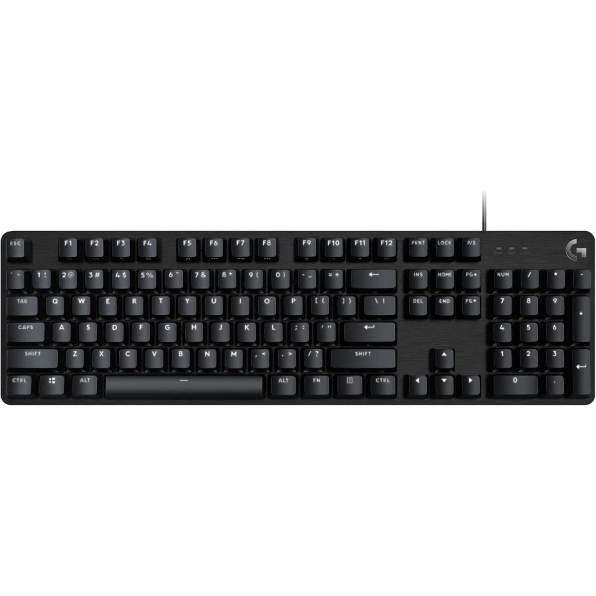 Logitech G413 SE Full-Size Mechanical Gaming Keyboard - Backlit Keyboard with Tactile Mechanical Switches, Anti-Ghosting, Compatible with Windows, macOS - Black Aluminum(عربي) | G413 |