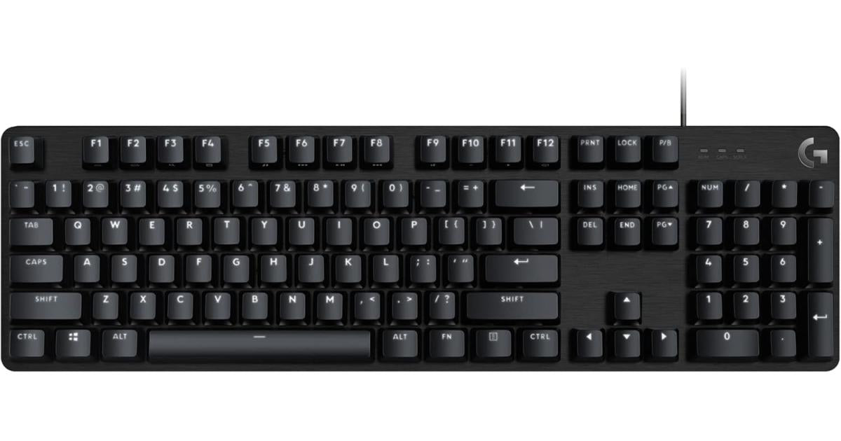 Logitech G413 SE Full-Size Mechanical Gaming Keyboard - Backlit Keyboard with Tactile Mechanical Switches, Anti-Ghosting, Compatible with Windows, macOS - Black Aluminum(عربي)