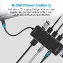 Promate USB-C Hub, 9-In-1 USB Type-C Adapter with 1000Mbps RJ45 Ethernet, 100W USB-C Power Delivery, 4K HDMI, 4 USB Ports, and TF/SD Card Slot for MacBook Pro, MacBook Air, XPS, Chromebook,PrimeHub-Go