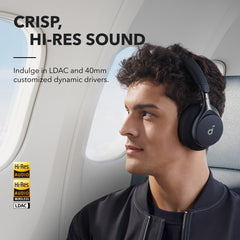 by Anker, Space One, Active Noise Cancelling Headphones, 2X Stronger Voice Reduction, 40H ANC Playtime, App Control, LDAC Hi-Res Wireless Audio, Comfortable Fit, Clear Calls, Bluetooth 5.3
