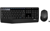 Logitech MK345 Wireless Keyboard and Mouse Combo with Palm Rest, 2.4 GHz USB Receiver, Compatible with, Laptop, Black (عربي)