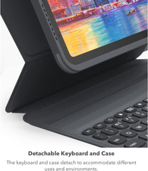 Pro Keys Detachable Case and Wireless Keyboard for Apple iPad 11" (A16)/ 10.9 10th GEN, Multi-Device Bluetooth Pairing, Backlit Keyboard, Apple Pencil Holder, 6.6ft Drop Protection, Lightweight