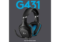 Logitech G431 with 7.1 Surround Sound, DTS X 2.0, 50 mm Audio Drivers, USB and 3.5 mm Jack, Flip-to-Mute Mic Wired Over Ear Headphones with Mic for PC - Black