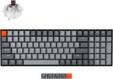 K4 96% Layout 100 Keys Wireless Bluetooth 5.1/Wired USB Mechanical Gaming Keyboard with Keychron Super Brown Switch White LED Backlight N-Key Rollover for Mac Windows PC-Version 2