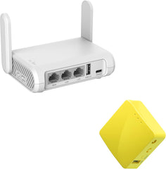 GL-SFT1200 (Opal) Secure Travel WiFi Router & GL.iNet GL-MT300N-V2(Mango) Portable Mini Travel Wireless Pocket VPN Router