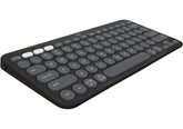 Logitech Pebble Keys 2 K380s Arabic Version, Multi-Device Bluetooth Wireless Keyboard with Customizable Shortcuts, Slim and Portable, Easy-Switch for Windows, macOS, iPadOS, Android, Chrome OS - Tonal Graphite