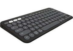 Logitech Pebble Keys 2 K380s Arabic Version, Multi-Device Bluetooth Wireless Keyboard with Customizable Shortcuts, Slim and Portable, Easy-Switch for Windows, macOS, iPadOS, Android, Chrome OS - Tonal Graphite
