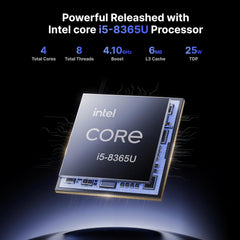 Intel NUC NUC8V5CB8N Slim Mini PC 8GB DDR3 RAM & 256GB SSD Versatile Computers with Intel Core i5-8365U Processor, Support HDMI Dual 4K UHD/Bluetooth 5.1/Windows 11 Pro preinstalled