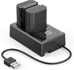 Replacement Camera Battery Charger Set for NP-FZ100 A7 V, A7 IV, A7R V, A7S III, Double Slot Battery Charger for Sony A7R IV, A7R III, A7 III, A7C, FX3, FX30, A6600, A6700, ZV-E1, A1, A9