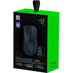 Razer Deathadder V3 Pro Wireless Mouse + Hyperpolling Wireless Dongle 63g Ultra Lightweight Focus Pro 30k Optical Sensor Gen 3 5 Programmable Buttons Black