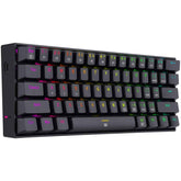 Redragon K630 Dragonborn 60% Wired Rgb Gaming Keyboard, 61 Keys Compa Mechanical Keyboard With Linear Blue Switch, Pro Driver Support, Black
