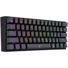Redragon K630 Dragonborn 60% Wired RGB Gaming Keyboard, 61 Keys Compa Mechanical Keyboard with Linear Blue Switch, Pro Driver Support, Black