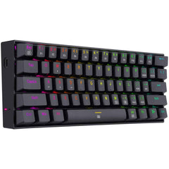 Redragon K630 Dragonborn 60% Wired Rgb Gaming Keyboard, 61 Keys Compa Mechanical Keyboard With Linear Blue Switch, Pro Driver Support, Black
