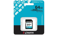 Kingston Canvas Go Plus 64GB SD Card | Up to 200MB/s | Class 10, UHS-I, U3, V30