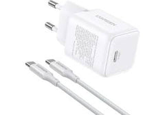 UGREEN X513 Nexode 30W GaN USB-C Fast Charger EU Plug + 1M USB-C Cable Charging Set - White