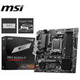 MSI PRO B650M-P AM5 Ryzen 7000 DDR5 SATA 6G 2x M.2 2.5G LAN 7.1 Audio mATX Motherboard
