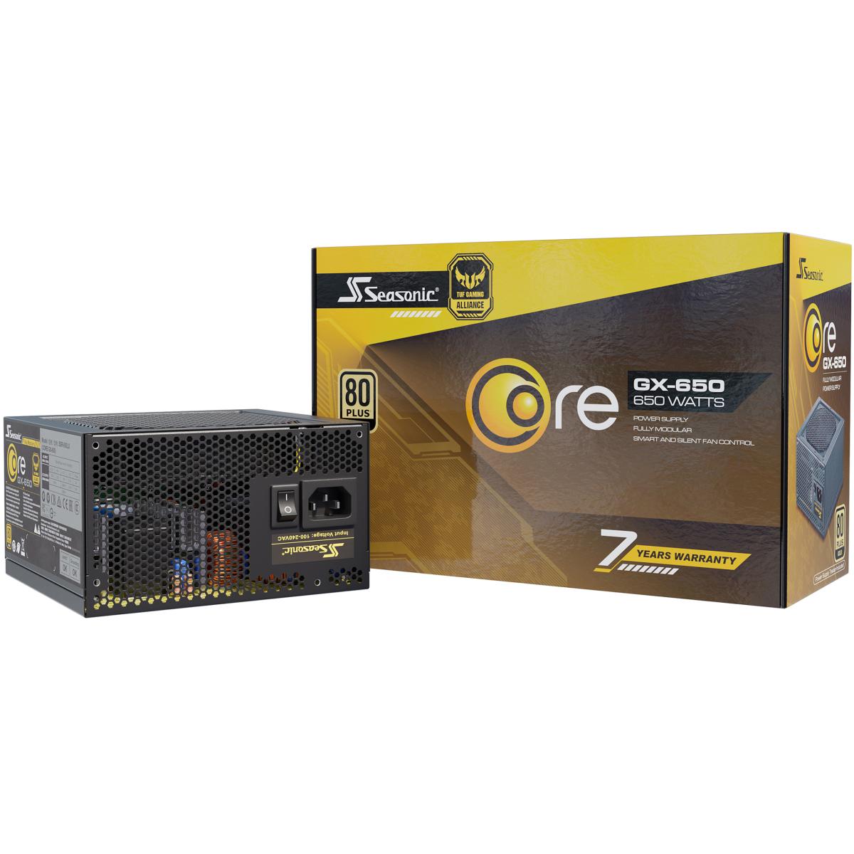 Seasonic Core Gx 650 650w 80+ Gold Full Modular Fan Control Silent & Cooling Mode - CompuMe
