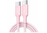 UGREEN USB-C to USB-C 100W 5A PD Braided Fast Charging Cable Nylon Jacket - 2M Pink (L502)