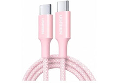 UGREEN USB-C to USB-C 100W 5A PD Braided Fast Charging Cable Nylon Jacket - 2M Pink (L502)