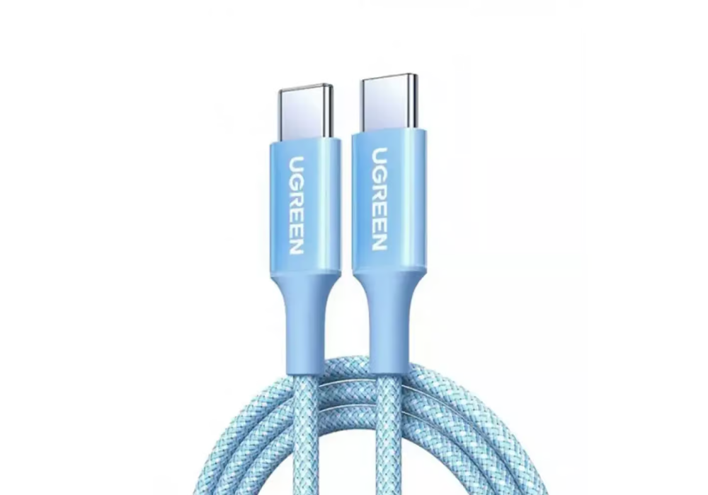 UGREEN USB-C to USB-C 100W 5A PD Braided Fast Charging Cable Nylon Jacket - 1M Blue (L502)