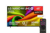 65 Inch LG Nano 4K UHD AI NU84 Smart TV