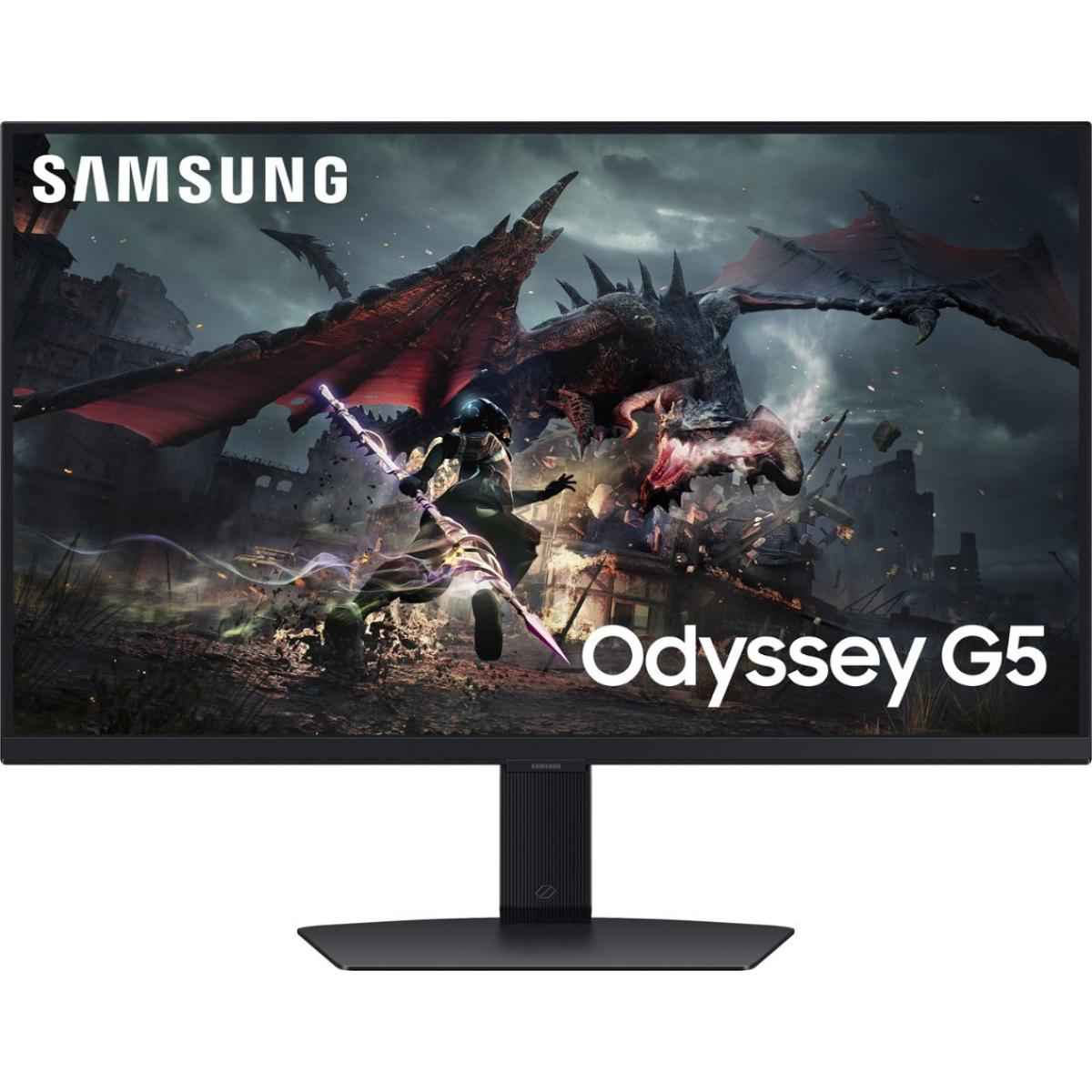 Samsung New 27" Odyssey G5 (g50d) Ips 2k Hdr400 180hz 1ms Amd Freesync W/ Adjustable Stand Black