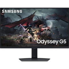 Samsung New 27" Odyssey G5 (g50d) Ips 2k Hdr400 180hz 1ms Amd Freesync W/ Adjustable Stand Black - CompuMe