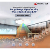 Huawei eKitEngine AP661 WIFI 6 AX6600 Ceiling Mount Dual-Band Dual Band 2.4GHz & 5GHz Access Point Built-in Smart Antennas 1x 2.5GE 1x GE PoE IN