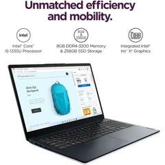 Lenovo Core i5-1335U, 8GB DDR4 & 256GB SSD, 15.6Inch FHD, Touch, Win11 - 83B40006US