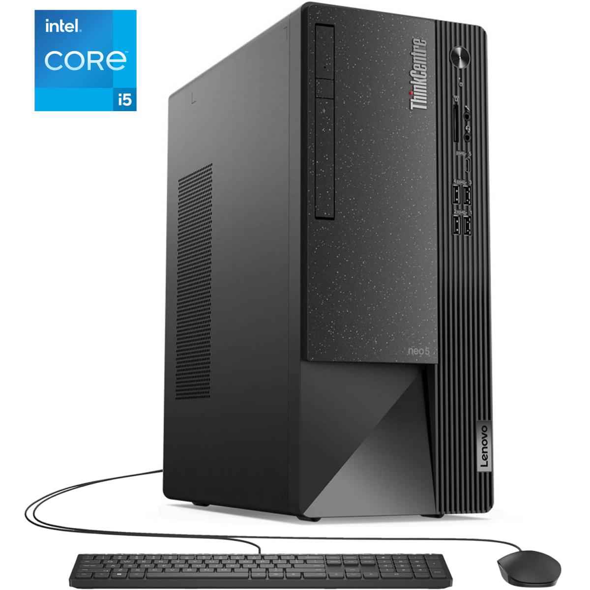 Lenovo New Thinkcentre Neo 50t Gen 4 13gen Intel Core I5 10 Cores Ddr5 Memory W/ Wireless & Bluetooth Black