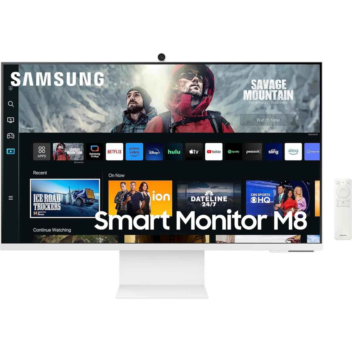 Samsung 32 Inch M8 (m80d) Series 4k Uhd Smart Monitor With Streaming Tv, Speakers, Hdr10+, Ai Upscaling, Usb C, Ergonomic Stand, Slimfit Camera, Gaming Hub