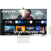 SAMSUNG 32-Inch M8 (M80D) Series 4K UHD Smart Monitor with Streaming TV, Speakers, HDR10+, AI Upscaling, USB-C, Ergonomic Stand, SlimFit Camera, Gaming Hub