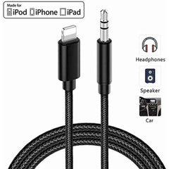 NO - Brand Lightning to 3.5 AUX Braided Audio Adapter Cable