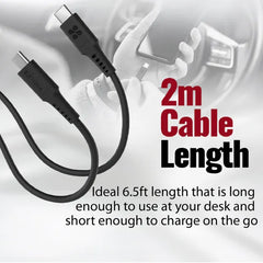 Promate PowerLink-CC200, 60W USB-C Soft Silicon Cable