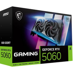 Msi Geforce Rtx 5060 Gaming Oc 8gb Gddr7 128 Bit Memory, 2625 Mhz Boost Clock, 28 Gbps Memory Speed, 3840 Cuda Cores, Pci Express Gen 5 X16
