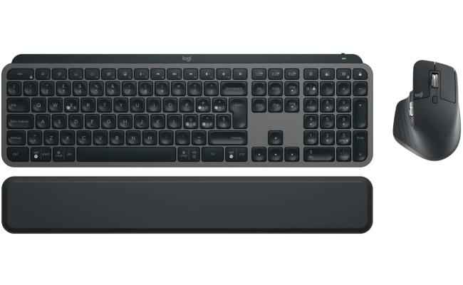 Logitech MX Keys S Combo (MX Keys S Keyboard + MX Master 3S Mouse) Wireless (2.4GHz + Bluetooth) Keyboard and Mouse Kit w/ Palm Rest, Customizable Illumination, Fast Scrolling, USB C, for Windows & Mac
