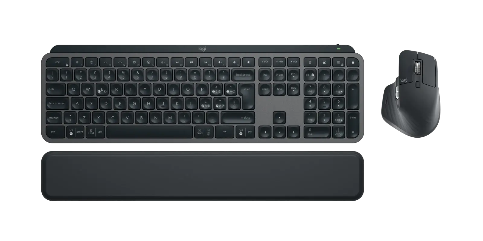 Logitech Master Series Mx Keys S Combo Performance Combo: Mx Master 3s, Mx Keys S & Mx Palm Rest