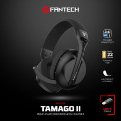 FANTECH WHG04 TAMAGO II Multi-Platform Wireless Gaming Headset White - CompuMe