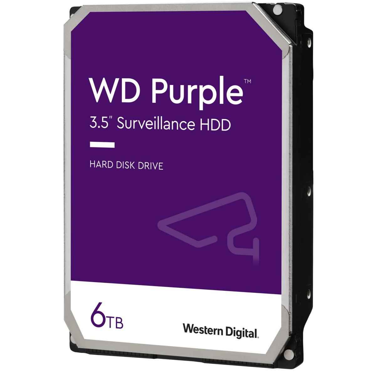 Wd 6tb Wd Purple Surveillance Hdd Sata 6 Gb/s 256 Mb Cache 3.5" Internal
