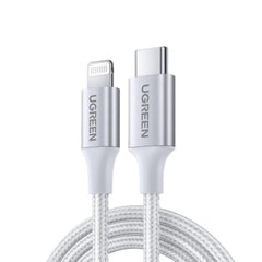 Ugreen Us304 70524 Cable With Usb C/ Lightning Conneors Mfi Certified 1.5m Silver