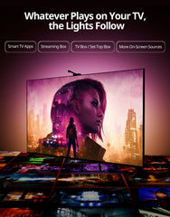 Smart LED Backlight with Camera for 55-70 inch Screens, 12.48ft LED Strip Lights Sync to Screen & Music, Color Changing Lights Compatible with Alexa & Google Assistant, App Control