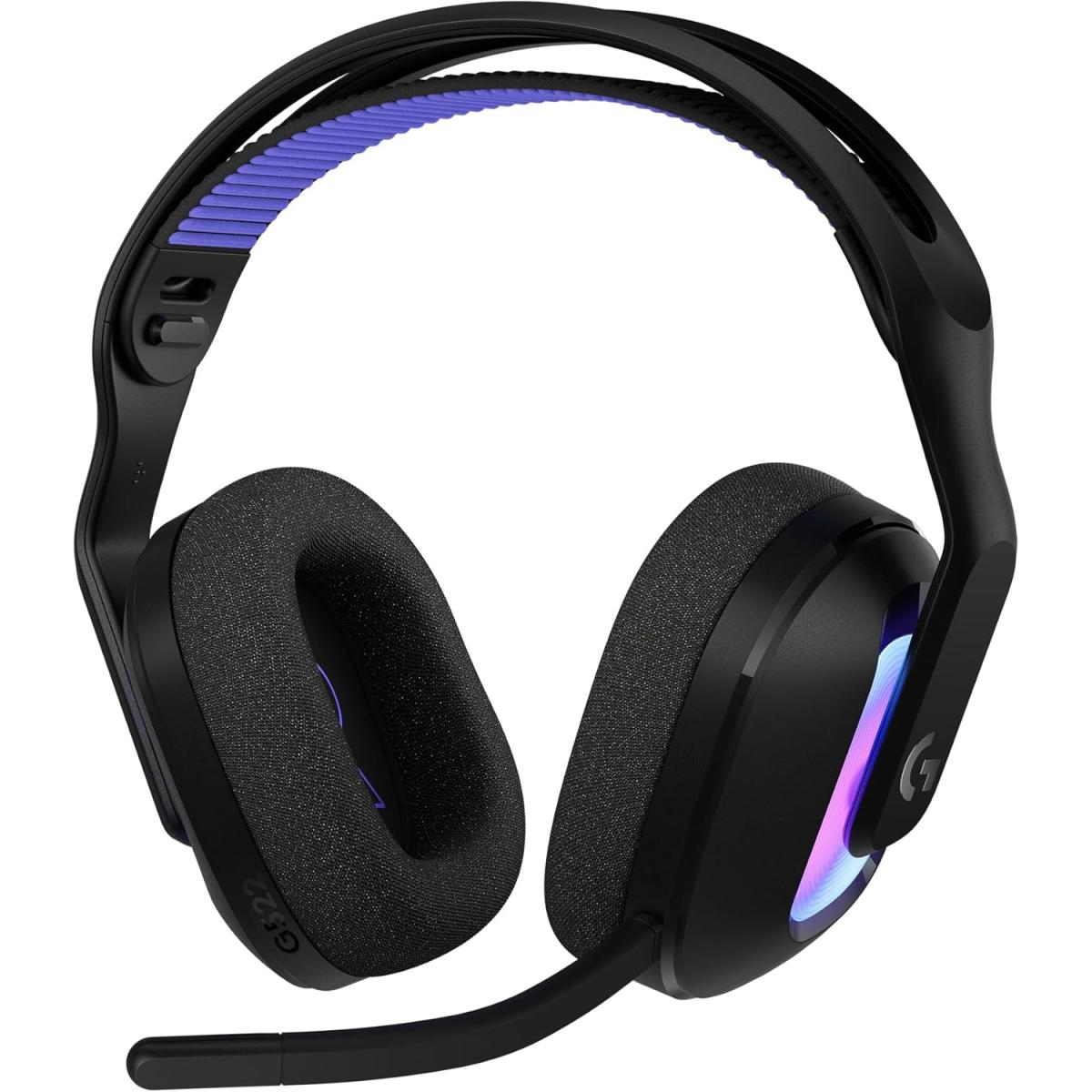 Logitech G G522 LIGHTSPEED Wireless Gaming Headset, LIGHTSYNC RGB, Full Bandwidth Mic & Advanced Synchronised Audio, Tri-Connectivity with LIGHTSPEED, Bluetooth, USB-A to USB-C for PC - Black | G522 | Logitech G G522 LIGHTSPEED Wireless Gaming Headset, LIGHTSYNC RGB, Full Bandwidth Mic & Advanced Synchronised Audio, Tri-Connectivity with LIGHTSPEED, Bluetooth, USB-A to USB-C for PC - Black | G522 |
