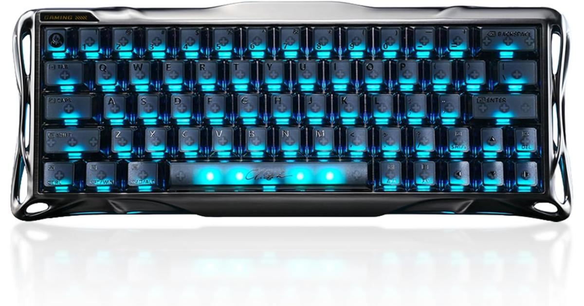 GravaStar Mercury V60 Pro 60% HE Magnetic Gaming Keyboard, True 8kHz Polling Rate, 0.125ms Latency, Dynamic Rapid Trigger, 0.005mm Adjustable Actuation, Full Aluminum Frame, Black