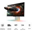 Samsung Odyssey 3D (FG900) 27" Flat Monitor 4K (3840 x 2160) 165Hz, 1ms(GTG), IPS, HDR10+, 99% sRGB, HDMI 2.1, AI 3D Video Conversion, Eye-Tracking Cameras w/ Sleek Metal Design, Ergonomic Stand & Spatial Audio Speakers (Mercury Silver)