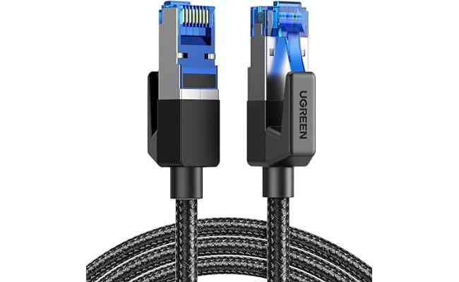 UGREEN CAT8 NW153 Pure Copper Ethernet Cable Braided 10m (Black)
