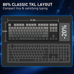 Redragon K707 HE Rapid Trigger Gaming Keyboard, 87 Keys TKL Wired Mechanical Keyboard w/Hyper-Fast Actuation Hall Effect Magnetic Switch, Actuation Point Adjustable, Side Printed PBT Gradient Keycaps